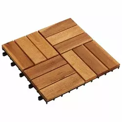 Pločice za decking 20 pcs Smeđa 30 x 30 cm Acacijsko drvo