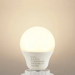 Lindby LED sijalka E14 G45 4,5W 3.000K opal komplet 2 - Plastika