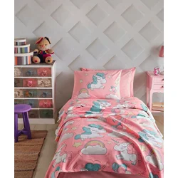 Hanah home Single Prekrivač Unicornio, 160x235cm, Roze