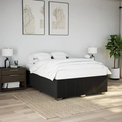 Okvir za krevet bez madraca crni 140 x 190 cm od tkanine