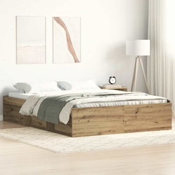 vidaXL Posteljni okvir brez vzmetnice artisian hrast 140x200 cm