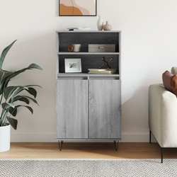 Visoka komoda siva sonome 60x36x110 cm od konstruiranog drva