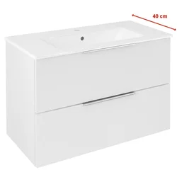 SAPHO CIRASA Bela Svetleča Kopalniška Omara, 78x54x39 cm, Kompaktno Eleganco