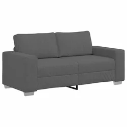 Vidaxl Dvosed temno siv 180x77x82 cm žametno blago