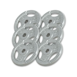 Gorilla Sports Set tegova od livenog gvožđa 6x5 kg (30 mm u