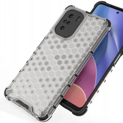 Honeycomb pancirna futrola sa silikonskim okvirom za Xiaomi Poco F3/Redmi K40/Redmi K40 Pro/Redmi K40 Pro+ - Prozirna KP10023