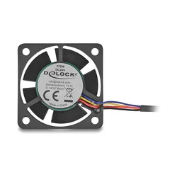 Delock 67299 aksialni ventilator 24 V DC 40 x 40 x 20 mm črn