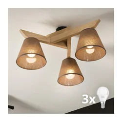 Brilagi - LED Plafonski luster ANTHONY 3xE14/40W/230V hrast/braon