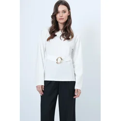 Trend Alacati Stili Ženska bluza Alc-X14699, Krem