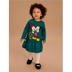 Sinsay - Haljina sa peplumom Mickey Mouse - plavozeleno