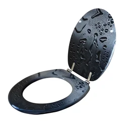 CONRAT WC daska lakirani medijapan dezen RAIN Inox šarke