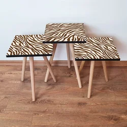 Hanah Home Set klub stočića 3Shp42, 3 komada, Plava