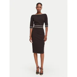 Rinascimento Cocktail obleka CFC0131086003 Rjava Slim Fit