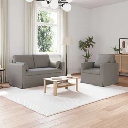 vidaXL Kavč 2 pcs Taupe Kovina