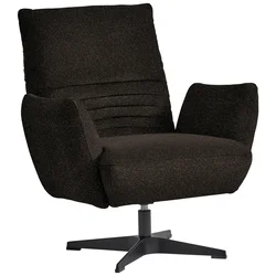 Dieter Knoll FOTELJ, temno rjava tekstil
