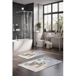 Lessentiel Maison Set Podloga za kupatilo CT-5137, Plavo-beli
