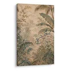 Slika palmova oaza s cvetjem - 60x90