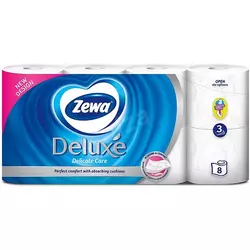 Zewa Toaletni papir deluxe, pure white, 8 rola aquatube