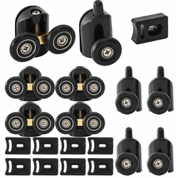 Set crnih univerzalnih kotačića za kabinu