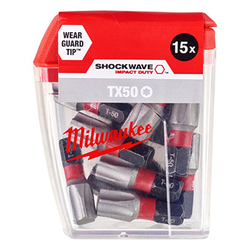 Milwaukee udarni bitsevi T50 x 25mm 1/4 15 kom 4932430892