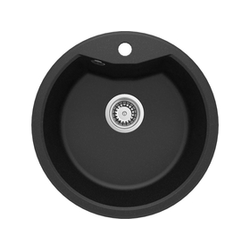 Deante Solis ZRS G803 Sudopera, 1 korito, 18cm dubina, Okrugla, Granitna, Crna
