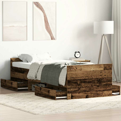 vidaXL Posteljni okvir brez vzmetnice star les 90x190 cm
