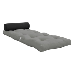 Siva futonska vzmetnica 70x200 cm Wrap Grey/Dark Grey – Karup Design