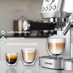 Cook-It Aparat za espresso, 20 bara, Sivi