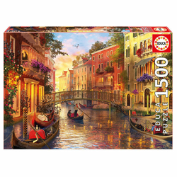 Puzzle Genuine Sunset in Venice Educa 1500 delov od 11 leta