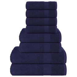 Set ručnika FROGN od 8 dijelova tamnoplave boje 360 g/m2