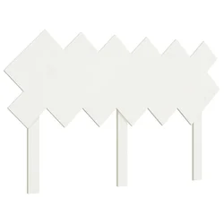 Vidaxl Posteljno vzglavje belo 132x3x81 cm trdna borovina