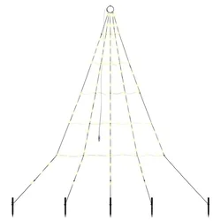LED Božićno drvce s zemljanim klinovima Topla bijela 182 cm