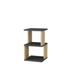 Hanah Home Carter Noćni stočić, 29.6x29.6x49.4cm, Antracit-hrast