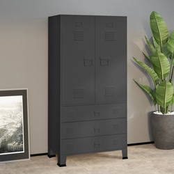Ormar antracit 90 x 50 x 180 cm metalni
