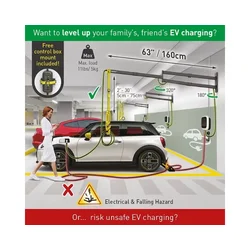 EV160WM zidni zglobni nosač kabla za punjenje električnih vozila 160cm