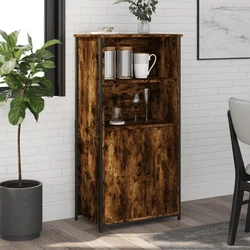 Visoka komoda boja hrasta 62 x 36 x 121,5 cm konstruirano drvo