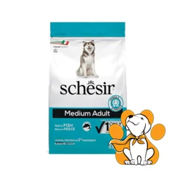 Schesir Dog Medium, Fish 3kg, Suva Hrana Za Pse Sa Ribom Za Zdraviju Kožu
