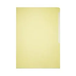 DURABLE L mapa (2339) rumena, gladka, PVC 0,15mm, 50 kos