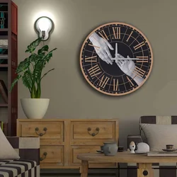 Opviq MDF Zidni sat 50cm Šareni