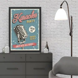 Wallity Uramljena slika Karaoke Party, 55x75 cm