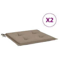 Jastuci za vrtne stolice 2 kom smeđesivi 50x50x4 cm od tkanine