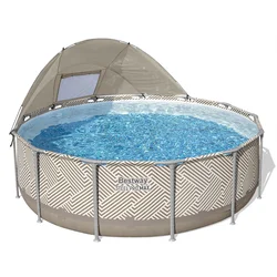 Bestway Bazen sa metalnim konstrukcijama sa nadstrešnicom Pro Max, 11.133 l, 395x106 cm