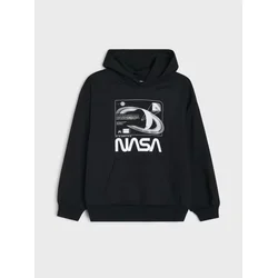 Sinsay - Hoodie sa pamukom NASA - crno