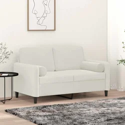 Ukrasni jastuci 2 kom krem O 15 x 50 cm baršunasti