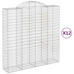 Lučne gabionske košare 12kom 200x50x200/220cm pocinčano željezo