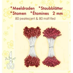 Leane Creatief Flower Pistil Prašniki Red