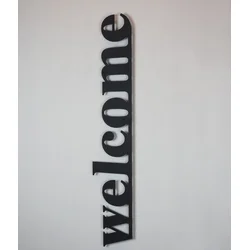 Wallity APT490MS Zidna dekoracija Welcome, 18x98cm, Crna