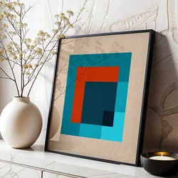 Wallity Dekorativna uramljena slika na platnu, 74x74cm, Šarena