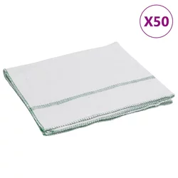 Krpe za čišćenje 50 kom bijele sa zelenim prugama 50 x 60 cm