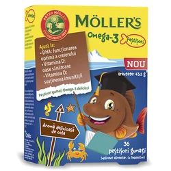 Möllers Omega-3 Jelly Fish ukus kole, 36 gumenih ribica